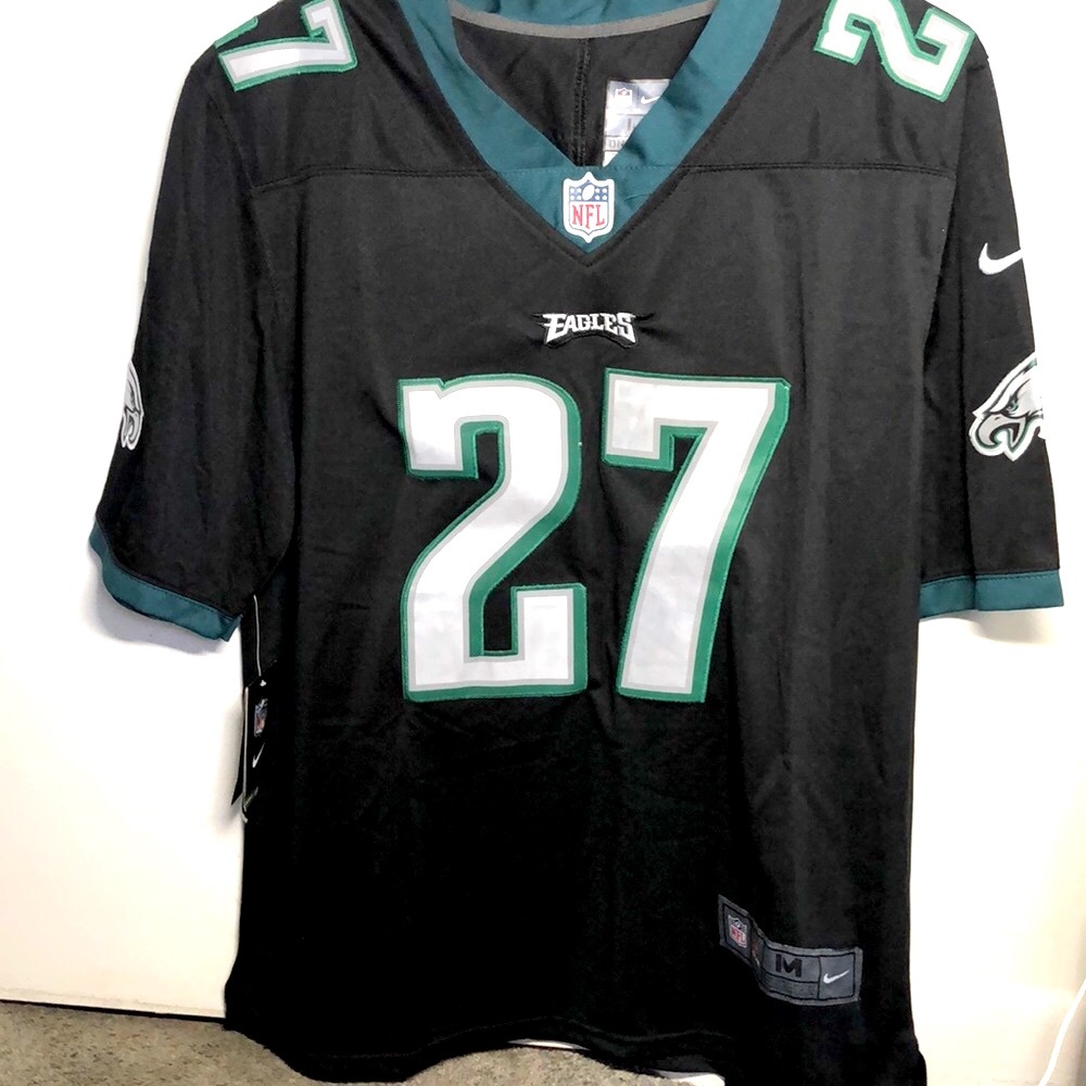 Nike Black & Green #27 Malcom Jenkins Jersey